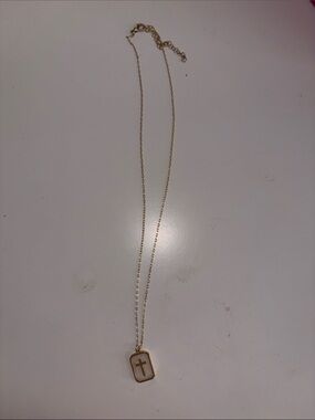 Altar'd State Gold Cross Frame Pendant Necklace